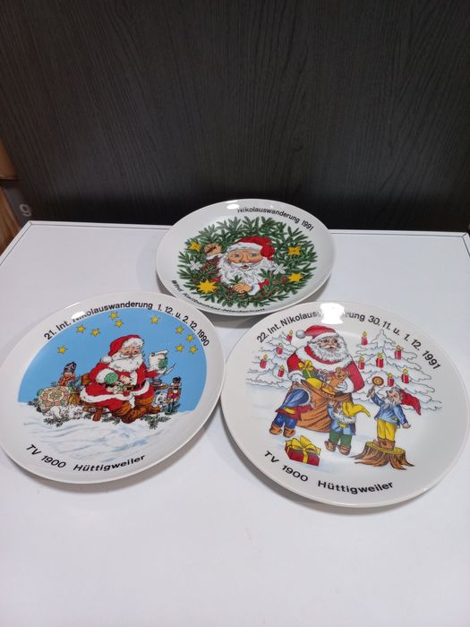 Новогодняя тарелка фарфор Германия