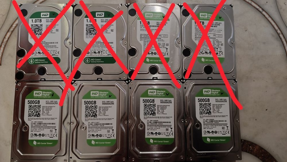 Жорсткий диск 1 Tb 500 Gb 320 250 160