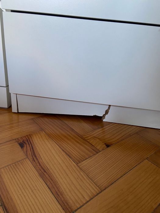 Armario branco essen 2 portas 2 gavetas