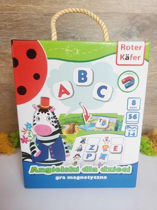 Gra magnetyczna Roter Kafer Angielski dla dzieci 56 magnesów 3+
