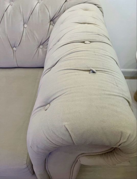 Elegancki komplet wypoczynkowy: Sofa + Fotel Uszak