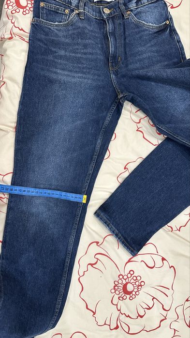 Джинси мом mango сині