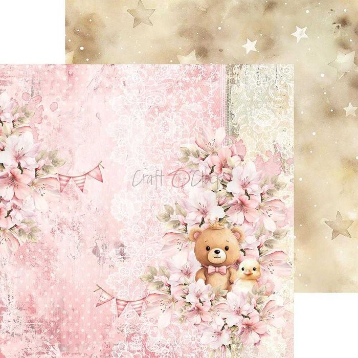 Zestaw papierów do scrapbookingu Craft o'Clock- Girl and Curl -20x20cm
