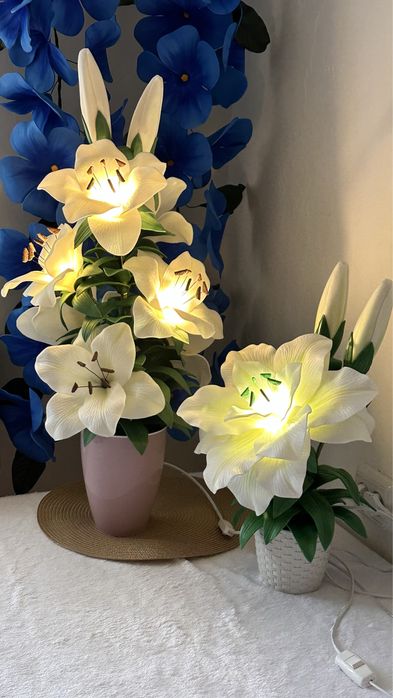 Квітка-світильник, цветок-светильник, торшер, квіти ручної роботи