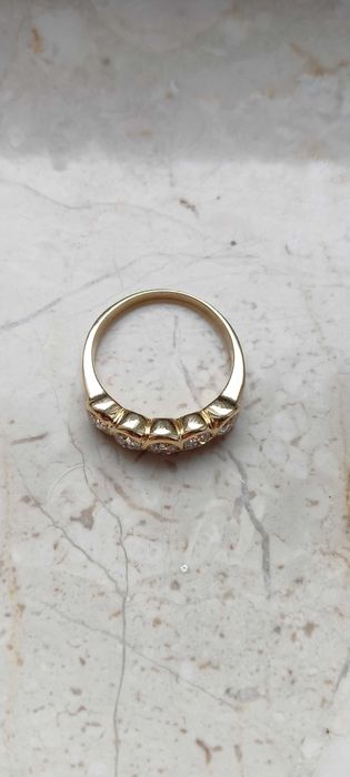 Pierścionek zaręczynowy diament naturalny 1,25ct F-G VVS 18k 5,24g