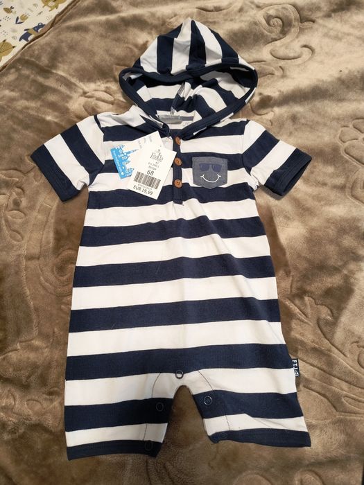 Rampers rampersy body paski kombinezon nowe 68 wiosna lato niemowle