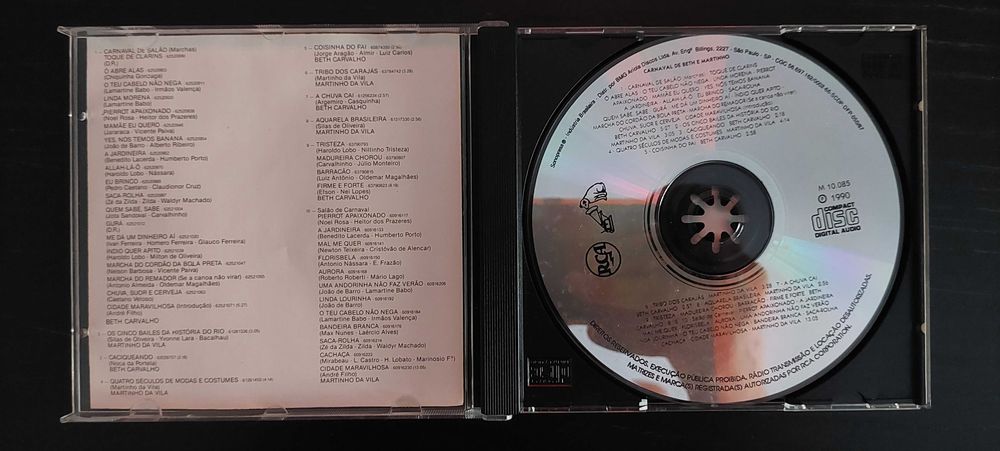 CD Original O Carnaval de Beth Carvalho e Martinho da Vila