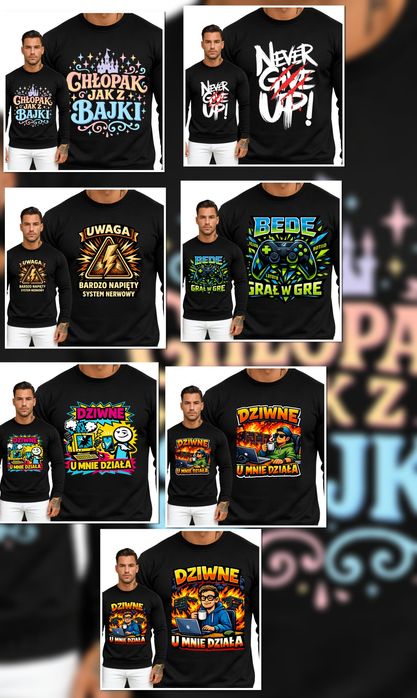 Bluzy męskie z nadrukiem