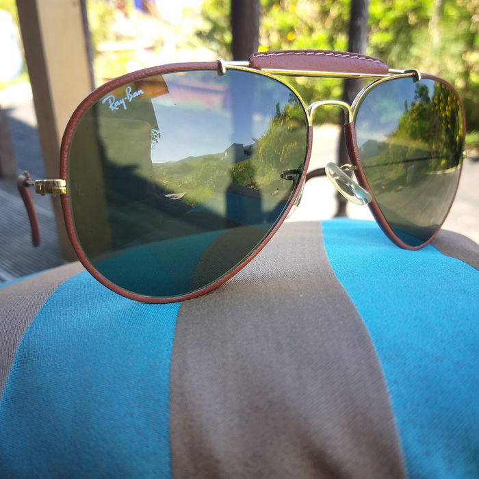 Oculos Ray Ban em pele