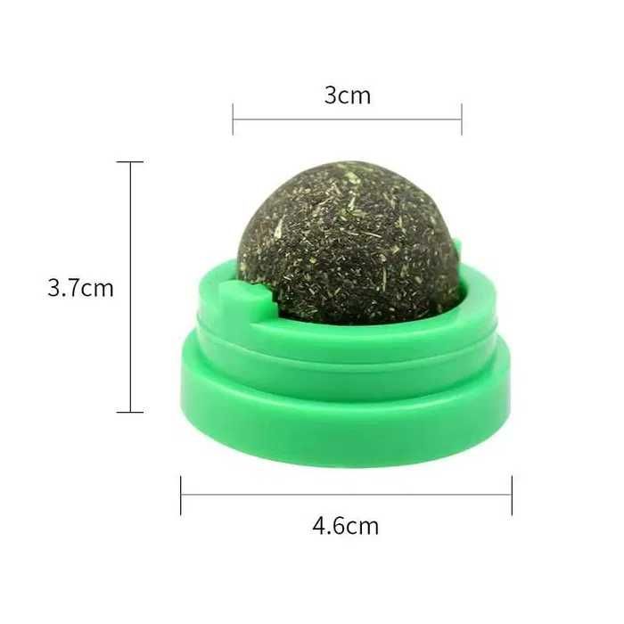Bola de Catnip Natural para Gatos Brinquedo para Colar na Parede Auxilia na Digestão NOVO
