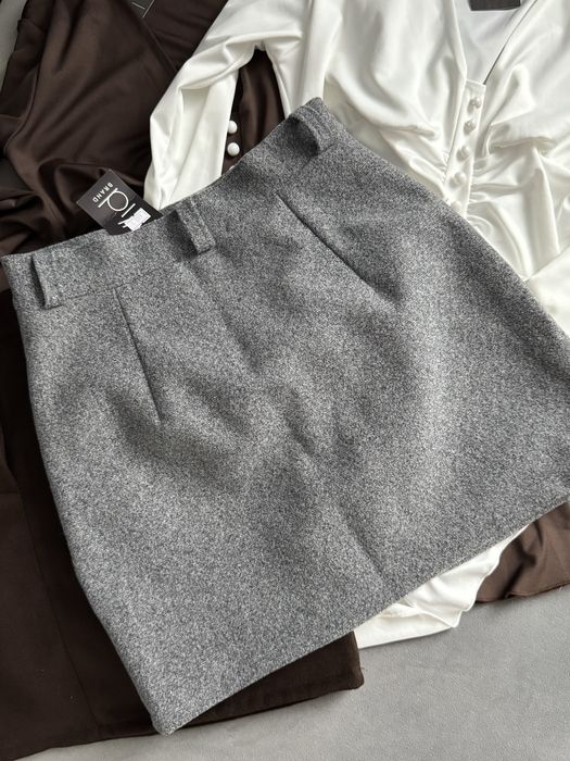 Кашемірова спідниця шоколад, сірий