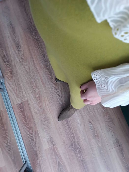 Spódnica dzianinowa długa zieleń sweterkowa