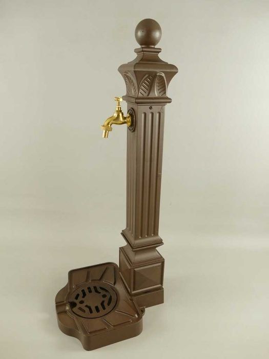 HYDRANT ALUMINIOWY słupek ogrodowy retro mosiężny kran