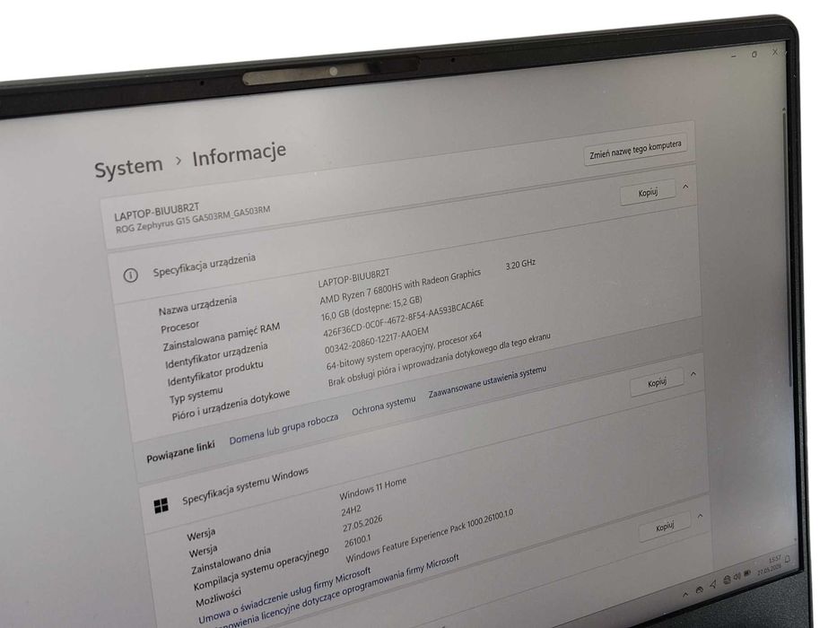 Laptop Asus ROG Zephyrus G15 GA503RM