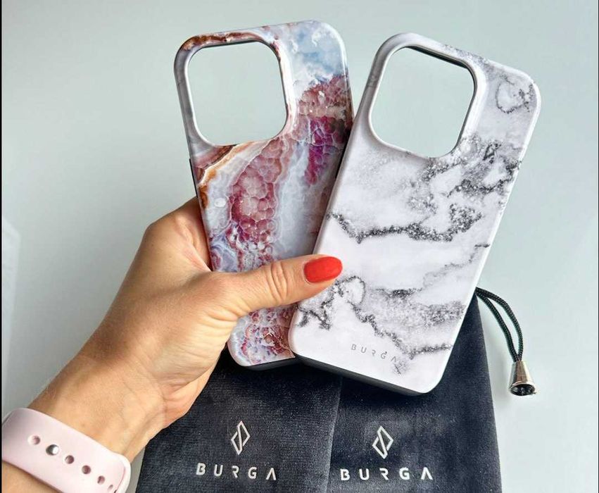 Capa de telemóvel para iPhone 14 pro Burga branco cinzento rosa