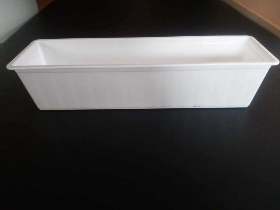 doniczki/skrzynki balkonowe białe 60 cm - 12 sztuk