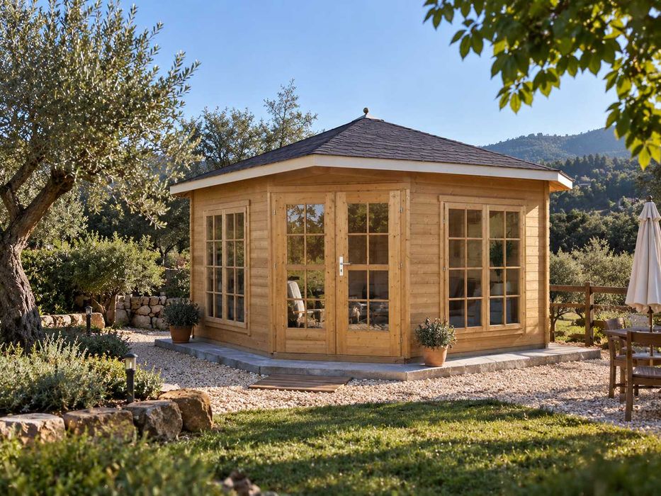 CASA DE CANTO PARA JARDIM- MODELO VICTORIA – 9 m² E 16 m²
