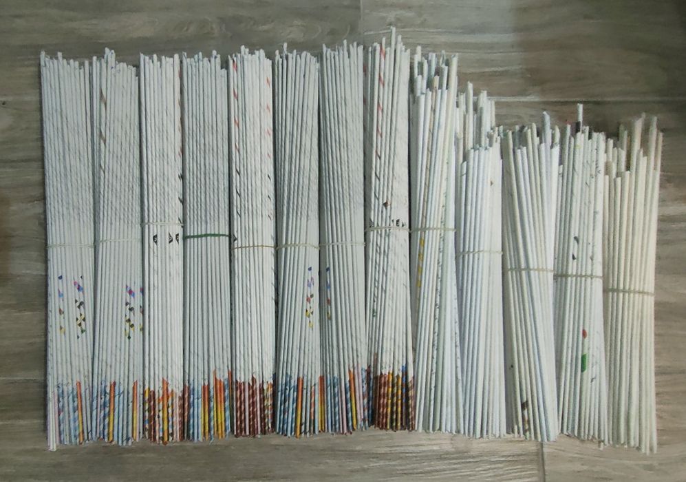 Komplet rurek wiklina papierowa 1400 sztuk- okazja