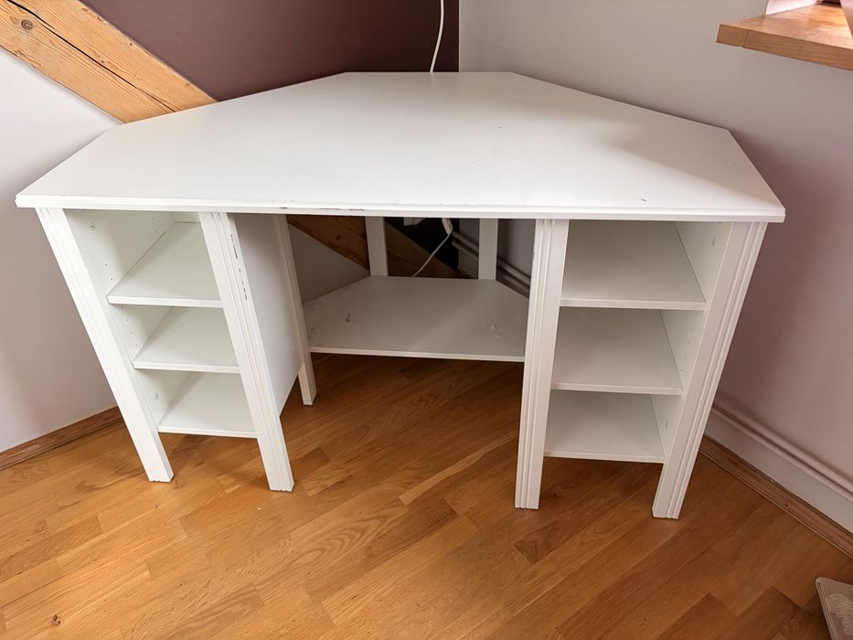 Biurko narożne Ikea biale