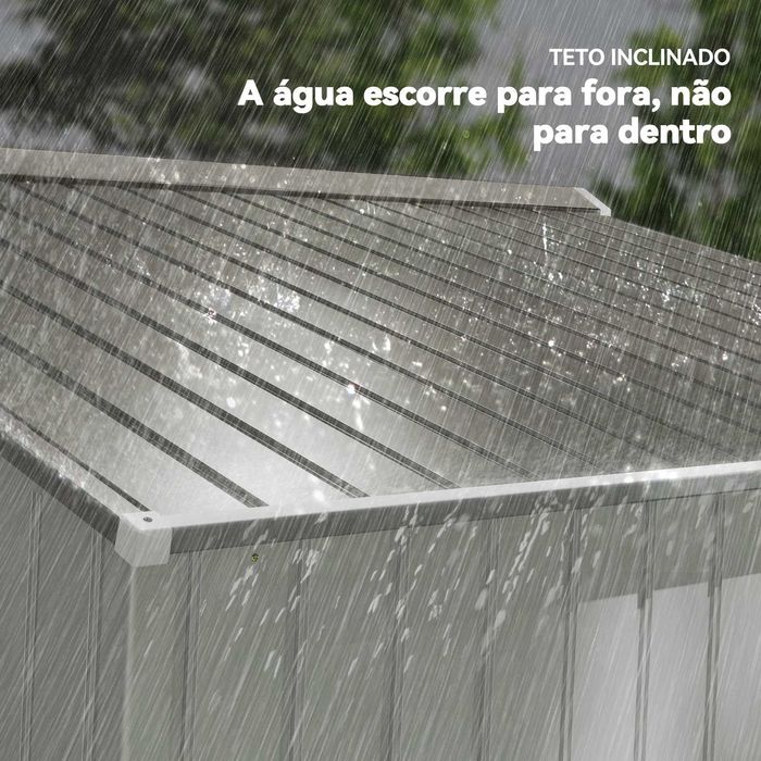 Abrigo de arrumos exterior 277x195x192 cm com 4 janelas