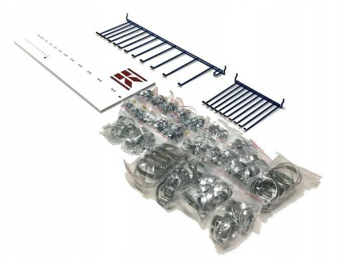 Opaski opaska ślimakowa KRAMP ZESTAW opasek 220 szt. + WIESZAK