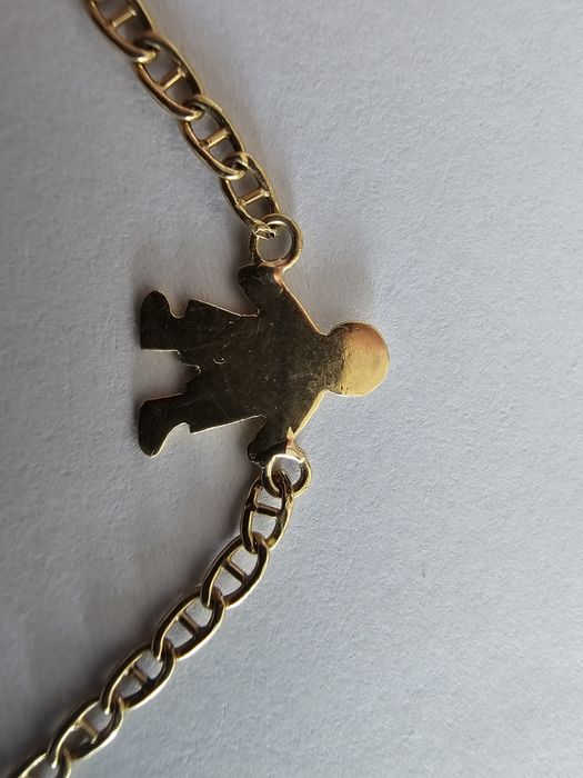 Pulseira ouro 18k com boneco
