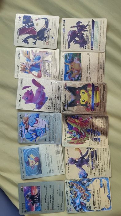 12 złotych kart pokemon