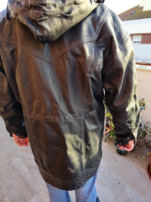 Casaco de pele certificada homem xl