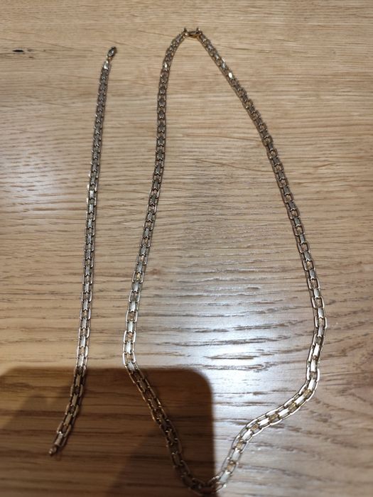 Złoto łańcuszek i bransoletka 17,6g. Próba 585. OKAZJA!!!