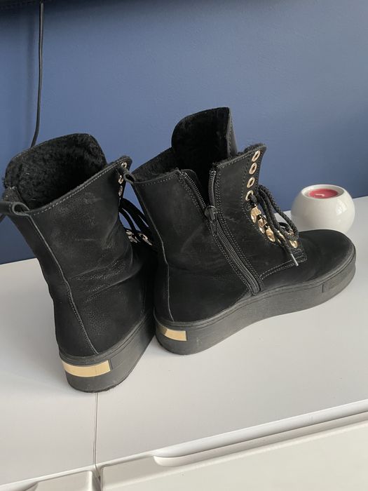 Botki buty ze skóry naturalnej