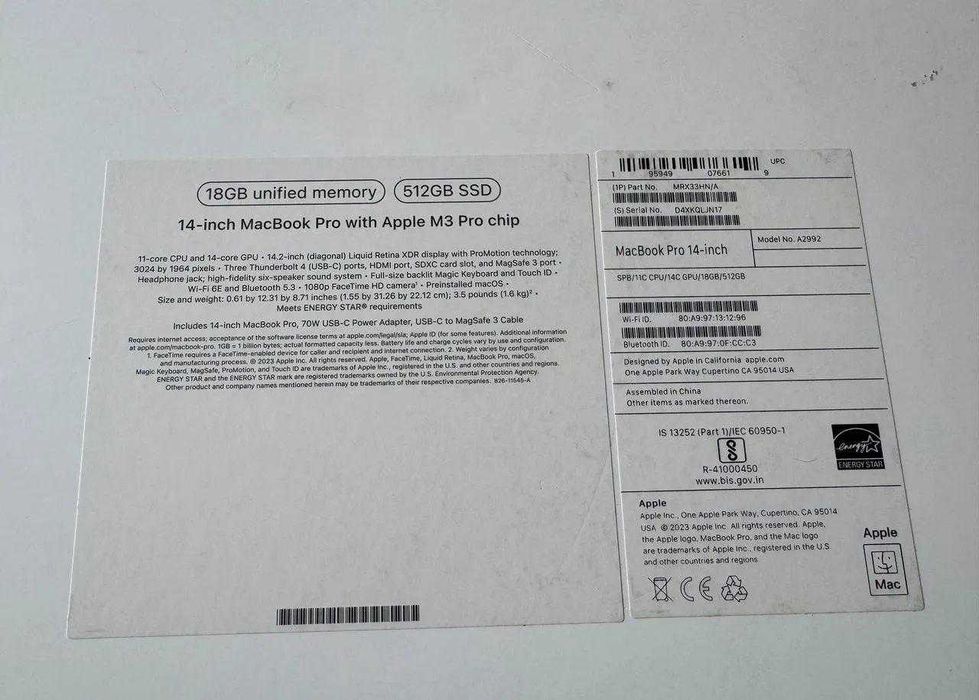 MacBook Pro 14 M3 Pro/18 GB/512 SSD SpaceBlack
