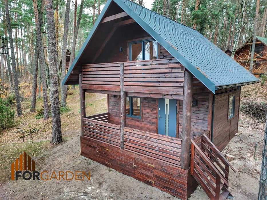 domek drewniany całoroczny, letniskowy