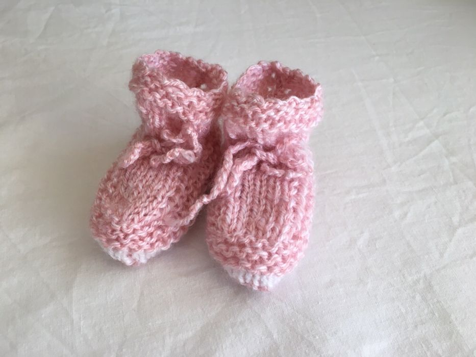 Pantufas de bebé feitos à mao