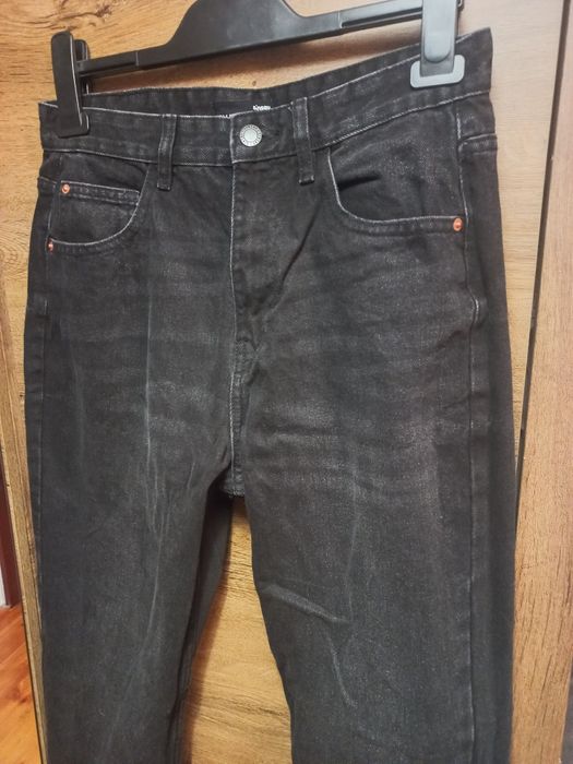 Jeansy mom fit czarne