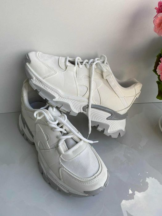 Buty sportowe damskie białe wysoka platforma 40