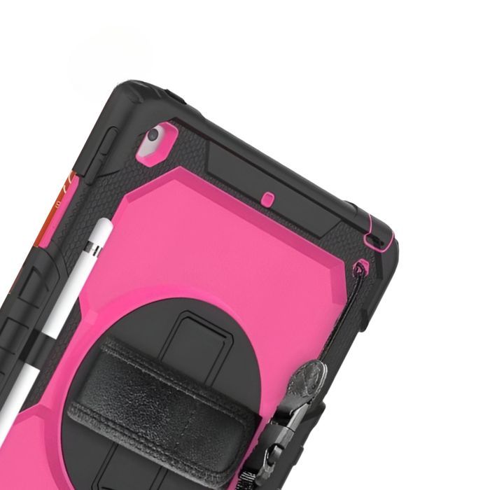 Etui Ochronne do iPad 10.2" Pancerne Obrotowy Uchwyt Rysik Różowe
