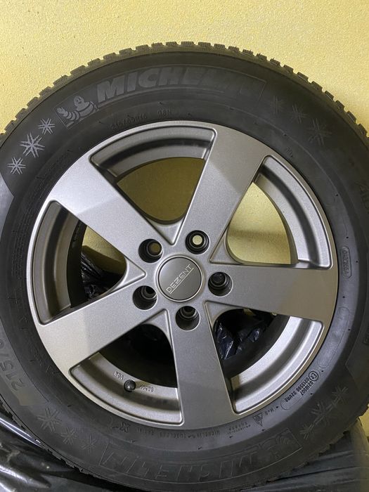 4 дисків із зимовими шинами Michelin Alpin 5.