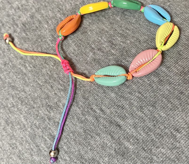 Pulseira Buzios Multicores - ajustavel (nova)