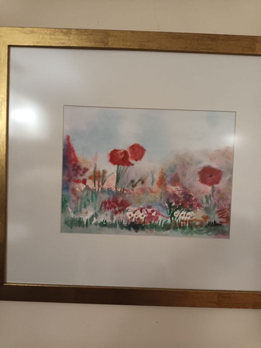 Quadros lindíssimos pintados á mão. Aguarelas e tintas. Lindíssimos.