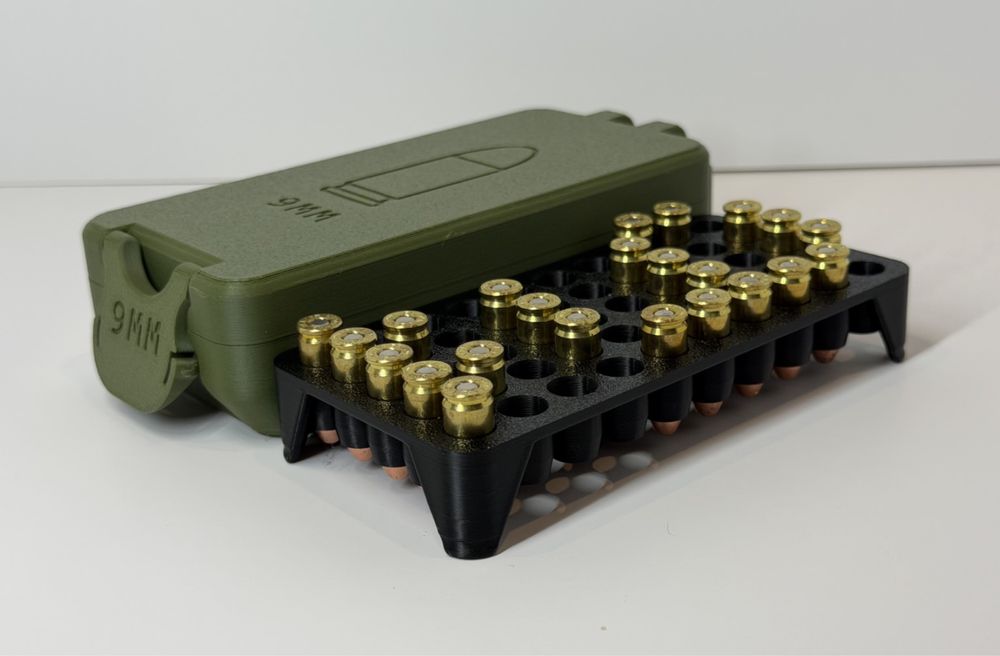 Caixa para Munição 9mm - 50 Balas