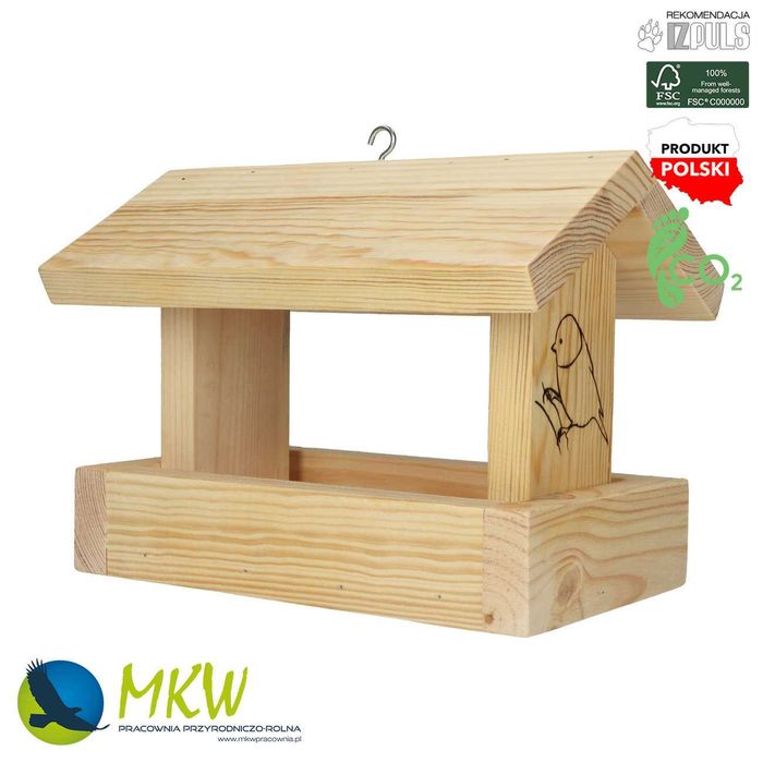 Comedouro educativo Faça Você Mesmo modelo DREWNIANY ECO DIY MKW