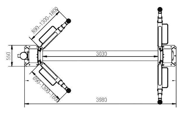 Podnośnik dwukolumnowy  BESTLIFT 255DE 5,5 tony busy dostawcze KAMPER