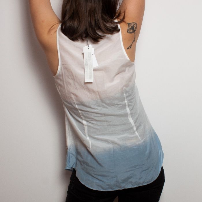 Calvin Klein bluzka koszula cieniowana biała niebieska nowa M 38