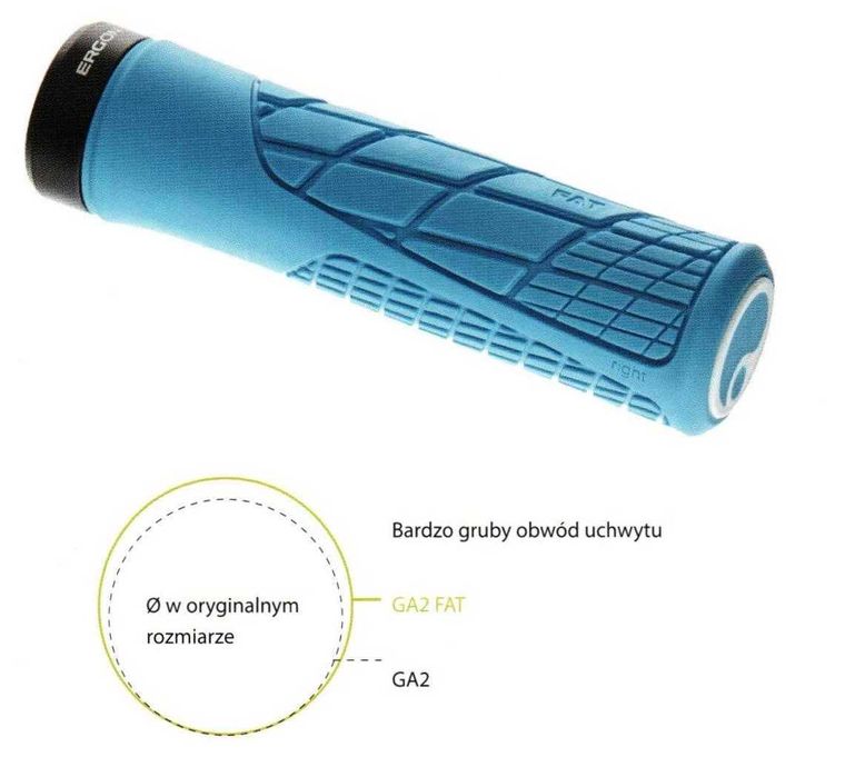 ERGON GRIP GA2 FAT midsummer Niebieskie
