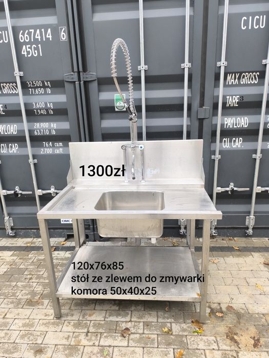 Meble nierdzewne, zlewy, baseny