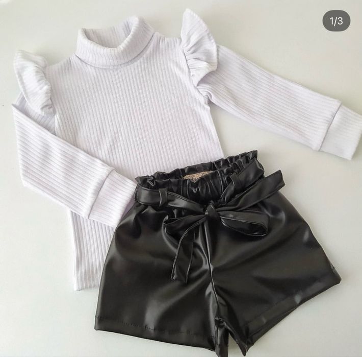 Zara шкіряні шорти для дівчинки