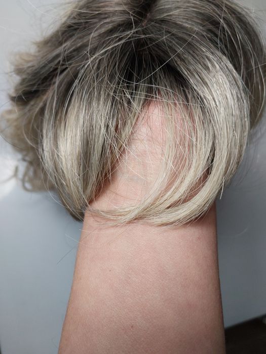 Peruka BESTUNG bob Kolor ombre blond jak prawdziwy włos