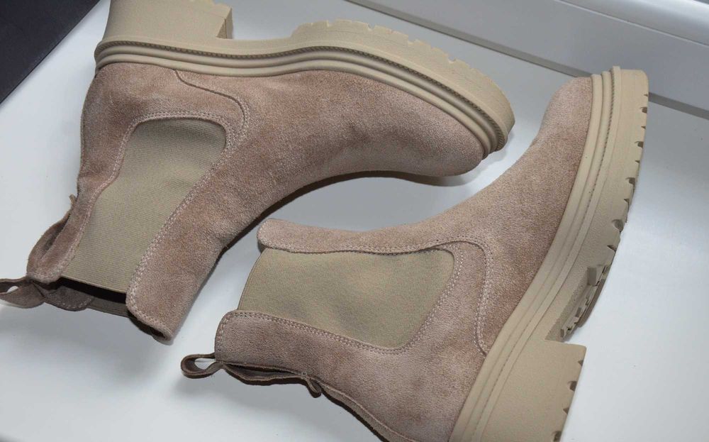 Женские челси Marco O'Polo 37 ботинки замша бежевые