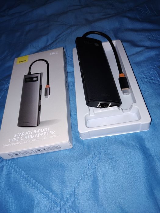 Stacja dokujaca  hub 8in1 Baseus do laptopa tableta pod usb-c