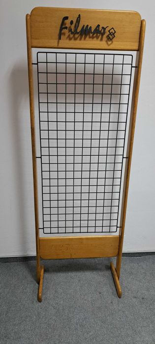 Wieszak, stojak ekspozycyjny, parawan drewniano - metalowy VINTAGE